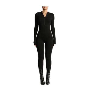 Quarter Zip Jumpsuit by Naked Wardrobe